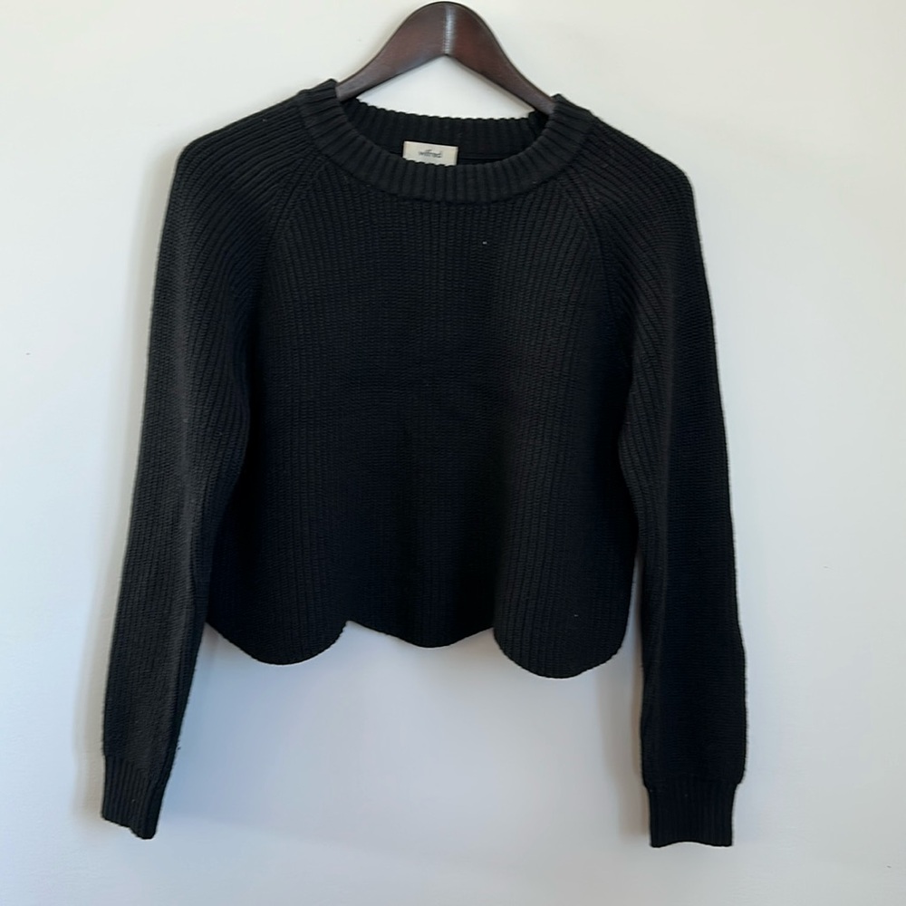 Black merino wool Sardou sweater from Wilfred